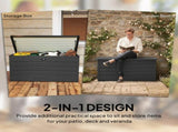 311L Galvanised Steel Garden Storage Box - Dark Grey T3398P549406