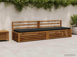 2-Piece Bench Cushions VUGHT 2 pcs 100% Polyester Black 952227