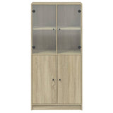 Highboard with Doors Sonoma Oak 68x37x142 cm Engineered Wood 3295866