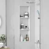 Shower Niche White 90 x 30 x 9.5 cm Stainless Steel 42012679