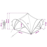 Party Tent Blue 400 x 400 x 320 cm Polyester and Steel 42028616