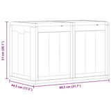 Garden Storage Box 180L Grey PP Wood Look 151234