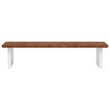 ZNTS Basin Shelf Wall Mounted Steel and Solid Wood Oak 3302404