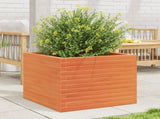 Garden Planter Wax Brown 60x60x46 cm Solid Wood Pine 3282411