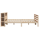 Bookcase Bed without Mattress 180x200 cm Super King Solid Wood Pine 3321858