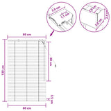 Venetian Blind White 80 x 130 cm 35 mm Solid Paulownia Wood 42015387