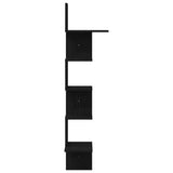 Wall Corner Shelf Black 32x32x127,5 cm Engineered Wood 860518