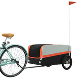 Bike Trailer Black and Orange 45 kg Iron 94047