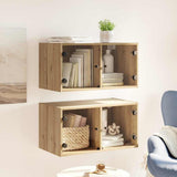 Wall Cabinets 2 pcs 68 x 37 x 35 cm Engineered Wood Artisan Oak 882916