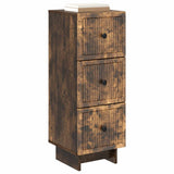 Drawer Cabinet Smoked Oak 33 x 34.5 x 90 cm Engineered Wood 893930