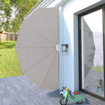 Collapsible Terrace Side Awning Cream 200 cm 44578