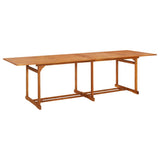 Dining Set Brown Solid acacia wood Large Foldable Dining Set 3086991