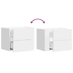 ZNTS Wall-mounted Bedside Cabinet White 45x30x35 cm 848325