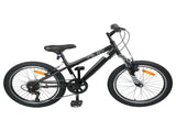 Mountain Bike 24 Inches 6-Speed for 8-12 Years Old Black 42009745