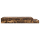 Storage Bed Frame with Drawer Smoked Oak 120 cm Engineered Wood 3335633