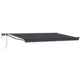 Manual Retractable Awning with LEDs Anthracite 4.5 x 3 m 3419477