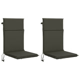 High Back Chair Cushion GEMERT 2 pcs 100% Polyester Anthracite 945714