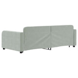 Daybed with Trundle without Mattress Light Grey 90x190 cm 3197019