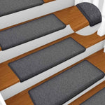 ZNTS Stair Mats 30 pcs 65x21x4 cm Dark Grey 3365766