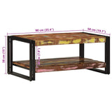 Coffee Table Multicolour 90x50x38 cm Solid Wood Reclaimed 4102717
