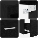 Bathroom Furniture Set 2 pcs Black Oak Engineered Wood 3403873