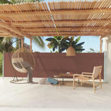 Patio Retractable Side Awning 140x600 cm Brown 317957