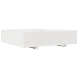 Garden Planter White 100x100x26.5 cm Solid Wood Pine 847319
