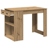 ZNTS Desk with Drawer and Shelf Artisan Oak 102x62x77.5 cm Engineered Wood 858694