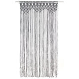 Macrame Curtain Anthracite 140x240 cm Cotton 323995