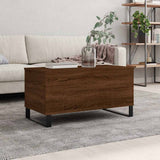 Coffee Table Brown Oak 90x44.5x45 cm Engineered Wood 830987