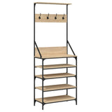 Clothes Rack with Shoe Storage Sonoma Oak 70x34x184 cm 837873
