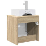 Wall-Mounted Sink Vanity Sonoma Oak 49.5 x 41 x 62.5 cm 890414