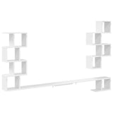 Wall-Mounted TV Shelf White 160 x 15 x 94 cm Engineered Wood 8012308