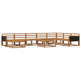 Outdoor Sofa Set 9 pcs Natural Solid Acacia Wood 3382812