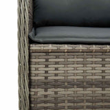 Garden Bench Grey Poly Rattan 3394451