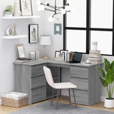 Corner Desk Grey Sonoma 145x100x76 cm Engineered Wood 815442