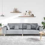 Fabric Sofa with Cushion Light Grey 208 cm Fabric 3335143