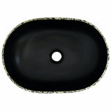 Countertop Basin Black and Blue Oval 47x33x13 cm Ceramic 155070