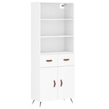 Highboard White 69.5x34x180 cm Engineered Wood 3200489
