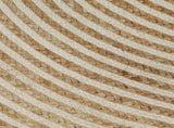 Handmade Rug Jute with Spiral Design White 120 cm 133717