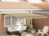 Retractable Awning Green and yellow 350 x 250 cm 3330451