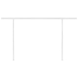 Manual Retractable Awning with Posts 4.5x3.5 m Yellow and White 3070038