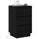 Bedside Cabinet Black Oak 39 x 34.5 x 65 cm Engineered wood 869627