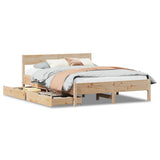 Bed Frame without Mattress 140x190 cm Solid Wood Pine 3301761