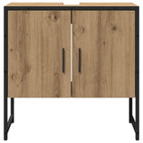 Bathroom Furniture Set Wall-mounted 2 pcs Brown Engineered wood 3334328