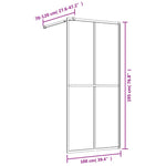 Walk-in Shower Wall with Clear ESG Glass Red 100x195 cm 154946