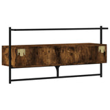 TV Cabinet Wall-mounted Smoked Oak 100.5x30x51 cm Engineered Wood 833460
