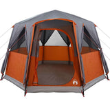 Cabin Tent 3-Person Grey and Orange 320 x 320 x 203 cm 42004034