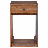 Bedside Table Brown 63 x 30 x 79 cm Solid Mahogany Wood 42012385