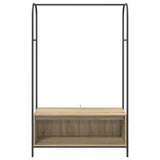 Clothes Rack Brown Oak 100 x 44 x 160 cm Engineered Wood 868452